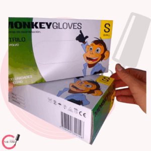 CAJA de 100 guantes de nitrilo negros - Talle (S)